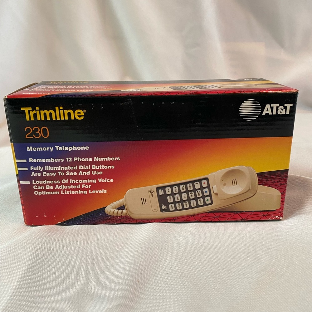 Vintage 1991 AT&T Trimline Memory Telephone, Model 230